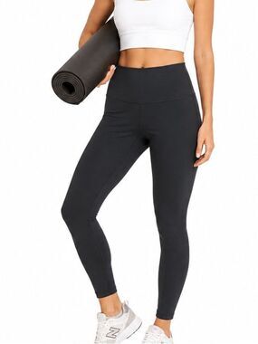90 Degree Grey Seamless Leggings Size Large Yoga Activewear Stretch Workout Pant
